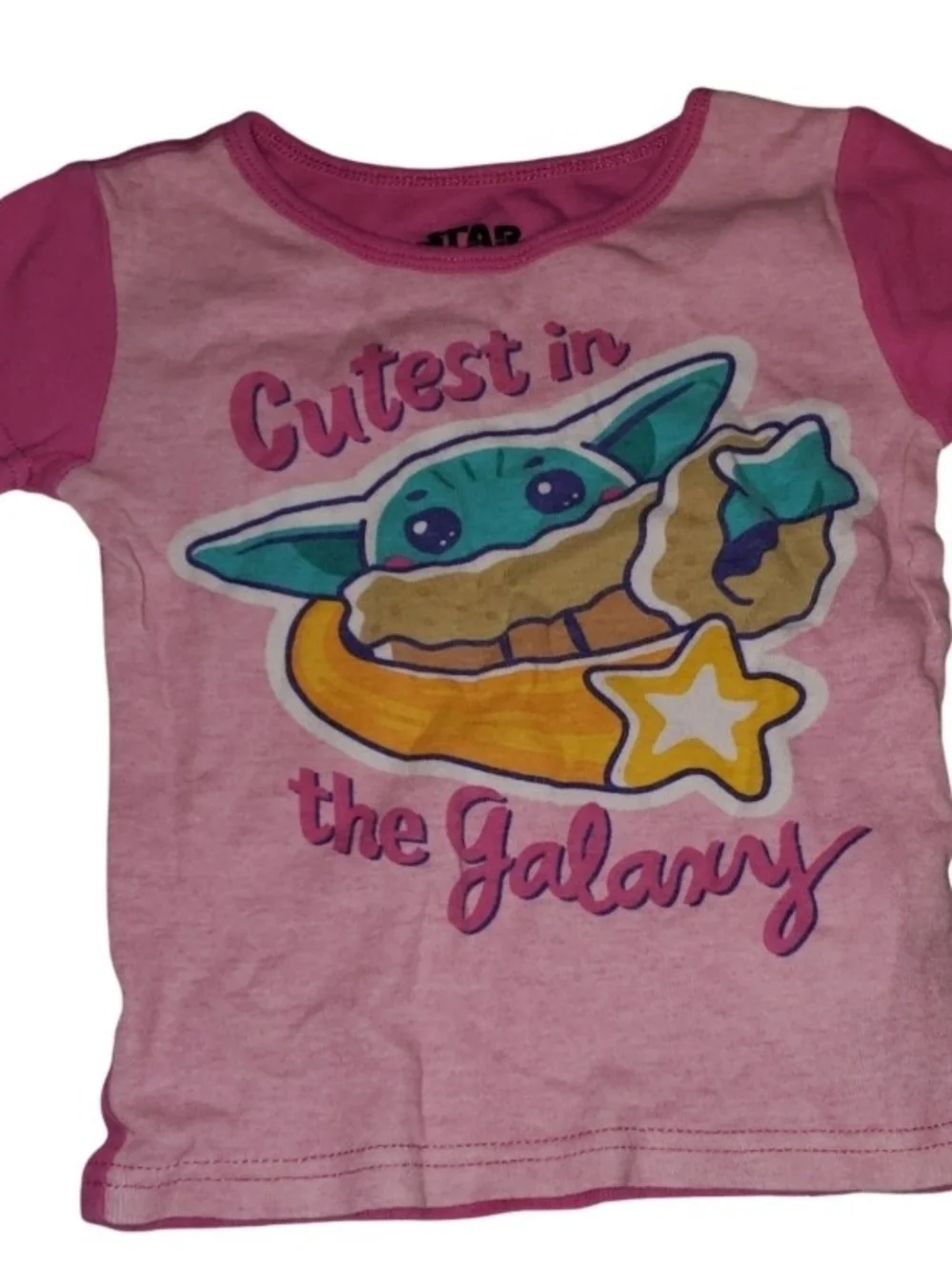 Disney Pink Baby Yoda Two-Piece Pajama Set